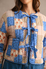 LOTTIE PATCHWORK PRINT QUILTED JACKET