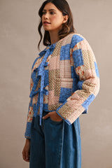 LOTTIE PATCHWORK PRINT QUILTED JACKET