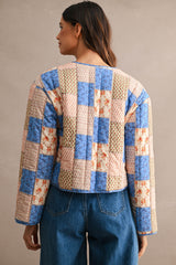 LOTTIE PATCHWORK PRINT QUILTED JACKET