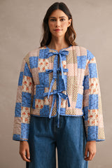 LOTTIE PATCHWORK PRINT QUILTED JACKET