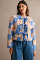 LOTTIE PATCHWORK PRINT QUILTED JACKET