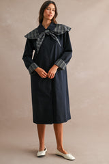 GWEN CONTRAST DETAIL TRIANGLE TRENCH COAT