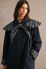 GWEN CONTRAST DETAIL TRIANGLE TRENCH COAT