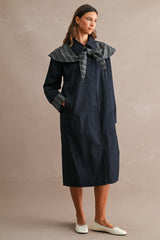 GWEN CONTRAST DETAIL TRIANGLE TRENCH COAT