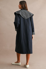 GWEN CONTRAST DETAIL TRIANGLE TRENCH COAT