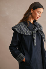 GWEN CONTRAST DETAIL TRIANGLE TRENCH COAT