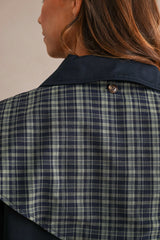 GWEN CONTRAST DETAIL TRIANGLE TRENCH COAT