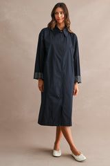 GWEN CONTRAST DETAIL TRIANGLE TRENCH COAT