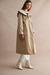 GWEN CONTRAST DETAIL TRIANGLE TRENCH COAT