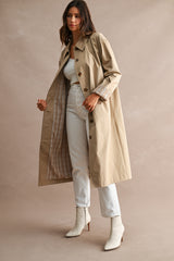 GWEN CONTRAST DETAIL TRIANGLE TRENCH COAT