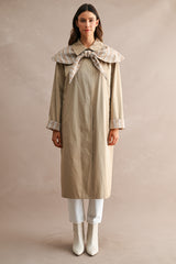 GWEN CONTRAST DETAIL TRIANGLE TRENCH COAT