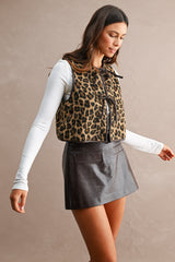 AMELIA LEOPARD FELT VEST
