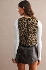 AMELIA LEOPARD FELT VEST