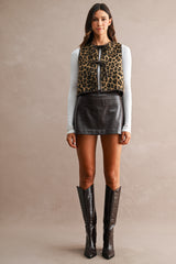 AMELIA LEOPARD FELT VEST