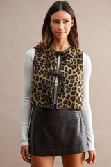 AMELIA LEOPARD FELT VEST