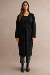 FAYE KNITTED OPEN FRONT LONG CARDIGAN