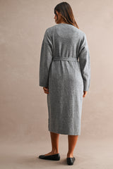 FAYE KNITTED OPEN FRONT LONG CARDIGAN