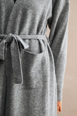 FAYE KNITTED OPEN FRONT LONG CARDIGAN
