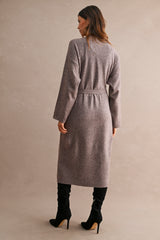 FAYE KNITTED OPEN FRONT LONG CARDIGAN