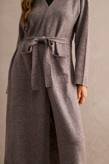 FAYE KNITTED OPEN FRONT LONG CARDIGAN