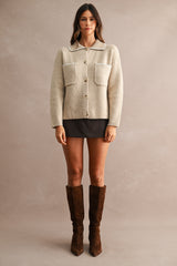 ANAYA COLLARED OVERSIZED CARDIGAN