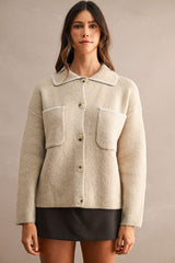 ANAYA COLLARED OVERSIZED CARDIGAN