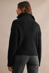 BLAKE RIBBED ZIP UP CARDIGAN