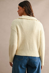 BLAKE RIBBED ZIP UP CARDIGAN