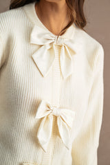FIONA RIBBON DETAIL KNITTED CARDIGAN