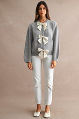FIONA RIBBON DETAIL KNITTED CARDIGAN