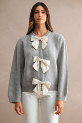 FIONA RIBBON DETAIL KNITTED CARDIGAN