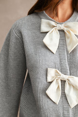 FIONA RIBBON DETAIL KNITTED CARDIGAN