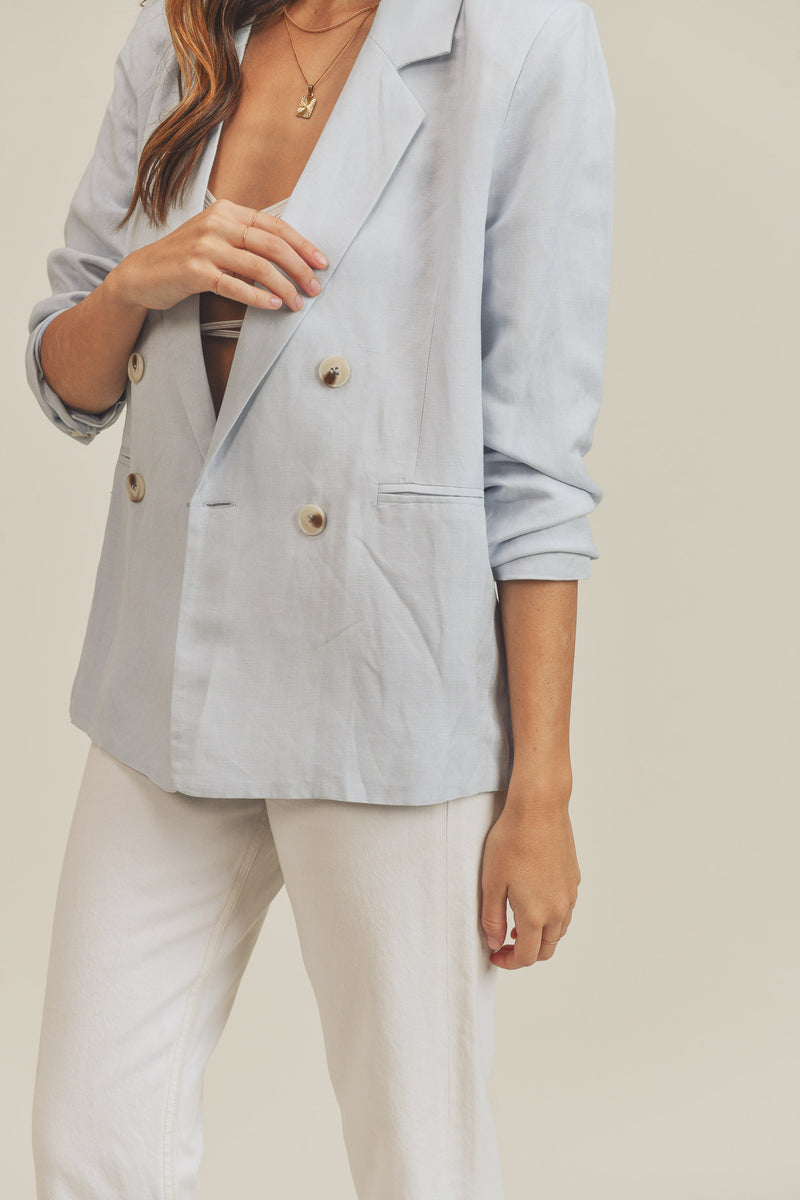 INDIGO LINEN JACKET ONLY