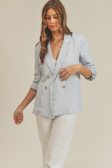 INDIGO LINEN JACKET ONLY