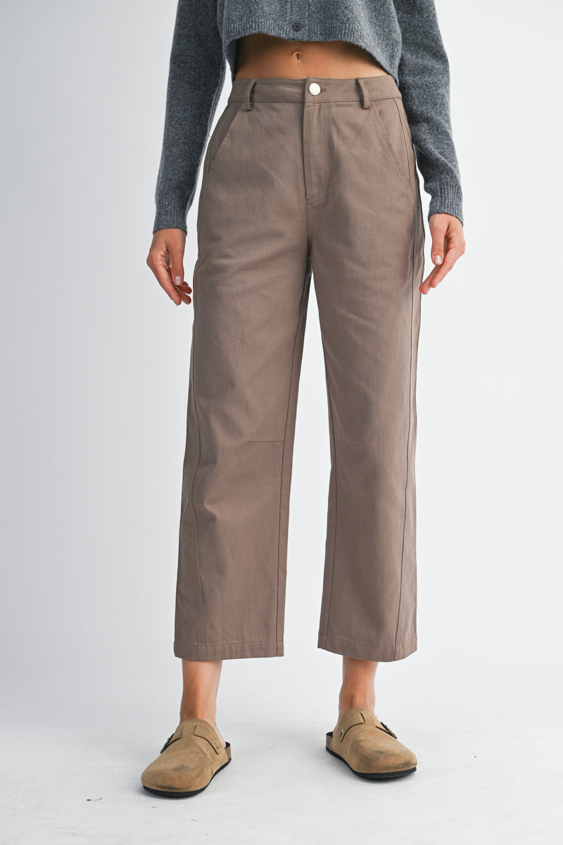 ESTELLA CROPPED BARREL LEG PANTS