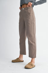 ESTELLA CROPPED BARREL LEG PANTS