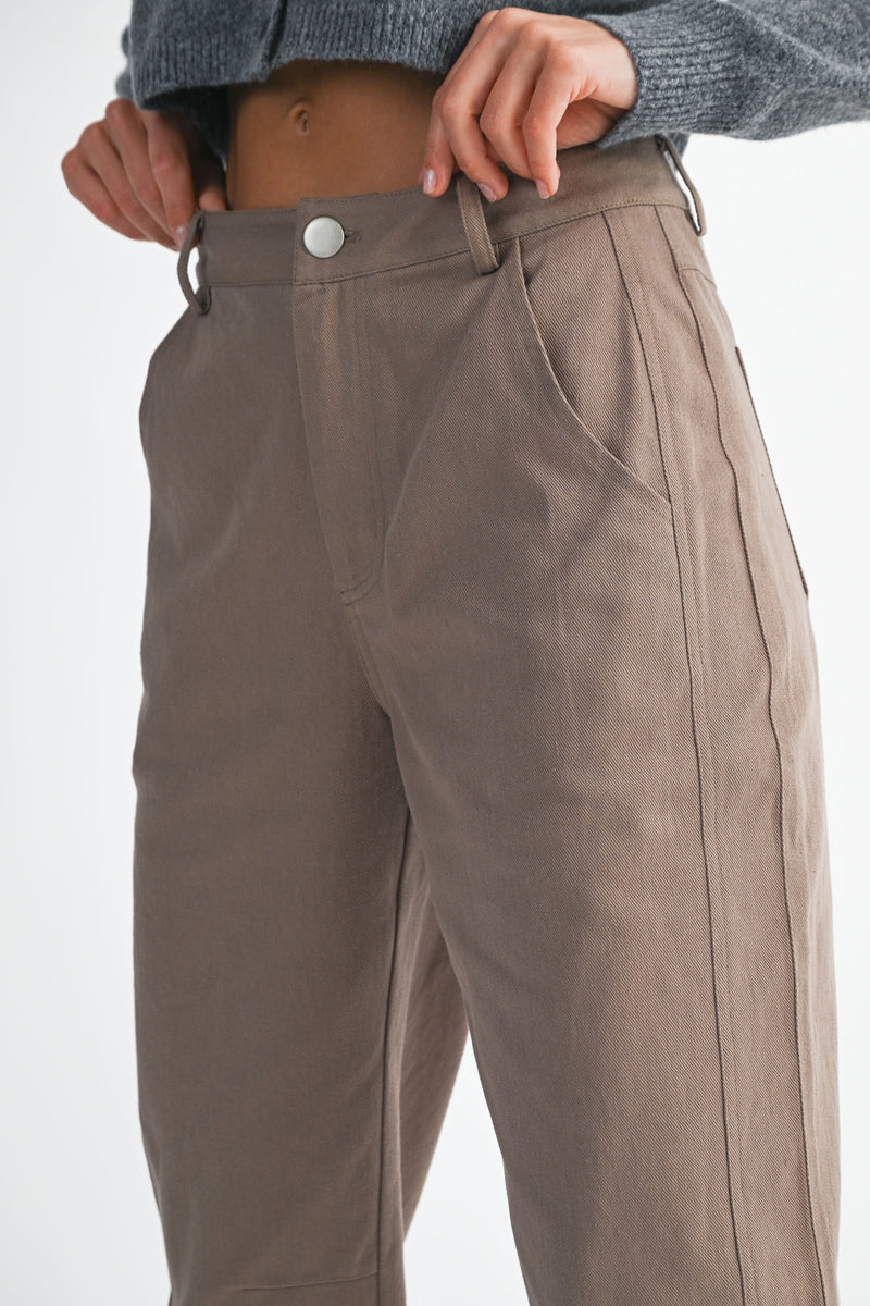 ESTELLA CROPPED BARREL LEG PANTS