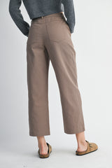 ESTELLA CROPPED BARREL LEG PANTS