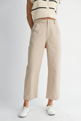 ESTELLA CROPPED BARREL LEG PANTS