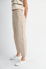 ESTELLA CROPPED BARREL LEG PANTS