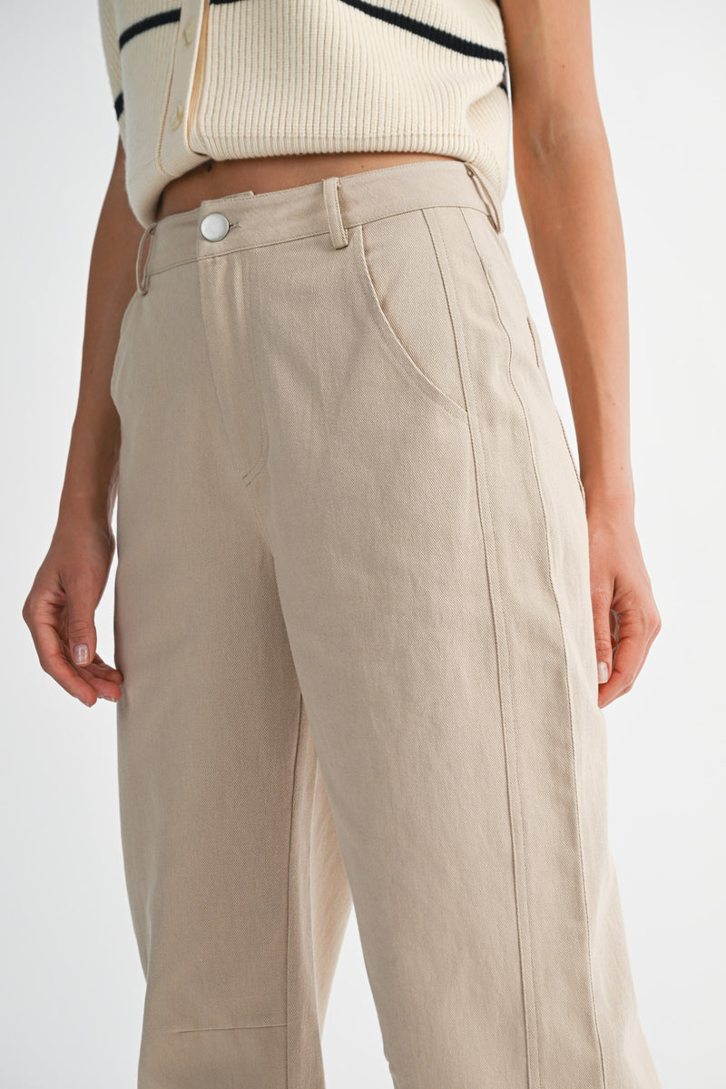 ESTELLA CROPPED BARREL LEG PANTS