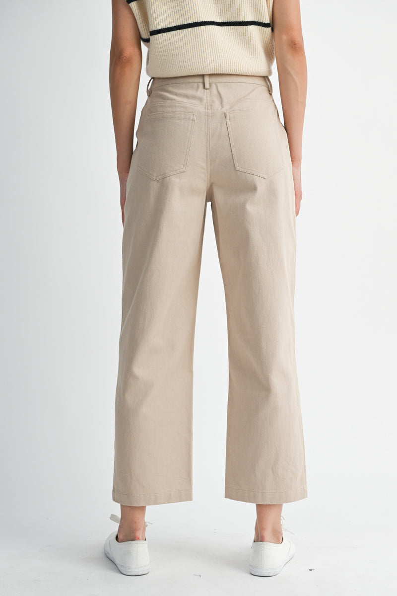 ESTELLA CROPPED BARREL LEG PANTS