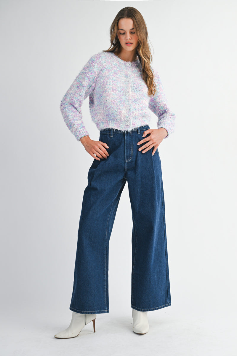 SASHA DENIM PINTUCK PANTS