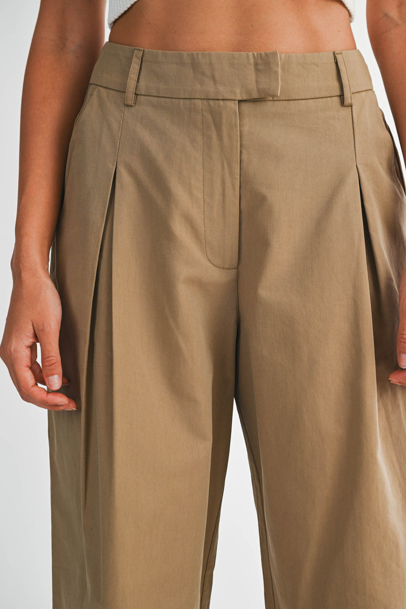 CAROLINA PLEATED WIDE LEG TROUSERS