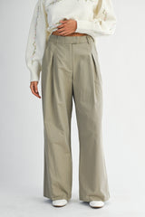CAROLINA PLEATED WIDE LEG TROUSERS