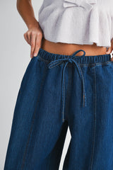 SANDRINE DENIM BARREL LEG PANTS