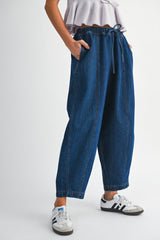 SANDRINE DENIM BARREL LEG PANTS