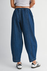 SANDRINE DENIM BARREL LEG PANTS