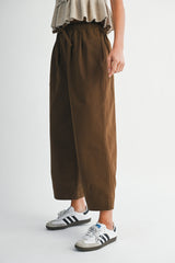 DEMETRIA TWILL DRAW STRING PANTS