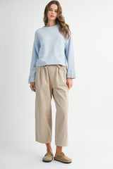 DEMETRIA TWILL DRAW STRING PANTS